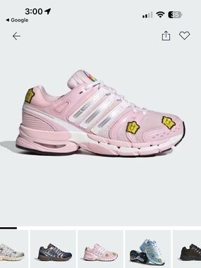 adidas Kids Care Bears Adistar Control 5 Sneakers - Pink with Yellow Details